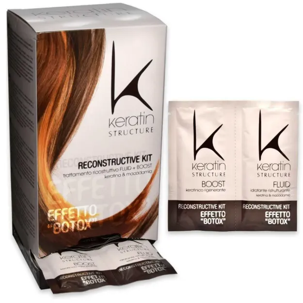 RECONSTRUCTIVE KIT rinkinys plaukų atstatymui su keratinu, 45x12 ml paveikslėlis